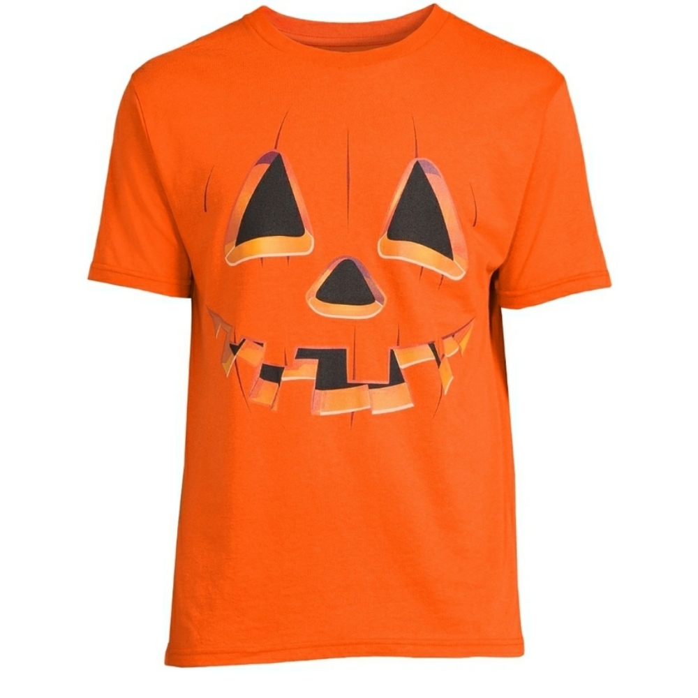 Mens Halloween pumpkin t shirt